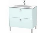 Duravit Brioso Waschtischunterbau BR440201009 820x479mm, Lichtblau Matt/Chrom, 2 Auszüge