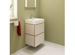 hansgrohe Xilesa E Waschtischunterschrank 54248780 480x380mm, 2 Schubkästen, für Handwaschbecken, ohne PushOpen, sandbeige matt