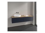 Villeroy und Boch Antao Waschtisch-Unterschrank L26011HG 160x36x50cm, Waschbeckenplattenfarbe honey oak, midnight blue matt lacquer, mit Beleuchtung