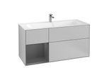 Villeroy und Boch Finion Waschtischunterschrank G060GKGJ 119,6x59,1cm, Emotion, Regal links Anthracite matt, Light grey matt