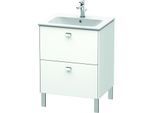 Duravit Brioso Waschtischunterbau BR440101018 620x479mm, Weiß Matt, 2 Auszüge, Griff Chrom