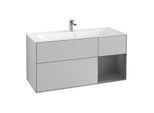 Villeroy und Boch Finion Waschtischunterschrank G070GKGJ 119,6x59,1cm, Emotion, Regal rechts Anthracite matt, Light grey matt
