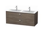 Duravit Brioso Waschtischunterbau BR410501051 1290x553 mm, Pine Terra/Chrom, 2 Auszüge