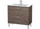 Duravit Brioso Waschtischunterbau BR440701051 820x389mm, Pine Terra/Chrom, 2 Auszüge
