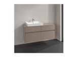 Villeroy und Boch Collaro Waschtischunterschrank C082B0VM 120x54,8x50cm, Waschtisch links, LED-Beleuchtung 8,8 W, taupe