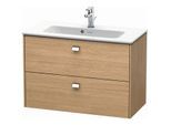 Duravit Brioso Waschtischunterbau BR411101052 Compact 820x553 Europäi. Eiche 2 Ausz. Griff Chrom