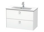 Duravit Brioso Waschtischunterschrank BR411101018 Compact 820x553 Weiß Matt, 2 Ausz., Griff Chrom