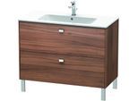 Duravit Brioso Waschtischunterbau BR440301079 1020x479mm, Nussbaum Natur/Chrom, 2 Auszüge