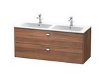 Duravit Brioso Waschtischunterbau BR410501079 1290x553 mm, Nussbaum Natur/Chrom, 2 Auszüge