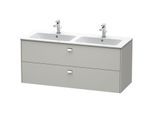 Duravit Brioso Waschtischunterbau BR410501007 1290x553 mm Betongrau Matt, 2 Auszüge, Griff Chrom