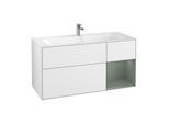 Villeroy und Boch Finion Waschtischunterschrank G070GMGF 119,6x59,1cm, Emotion, Regal rechts Olive Matt Lacquer, Glossy white lacquer