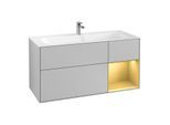 Villeroy und Boch Finion Waschtischunterschrank G070HFGJ 119,6x59,1cm, Emotion, Regal rechts Gold matt, Light grey matt