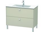 Duravit Brioso Waschtischunterbau BR440301091 1020x479mm, Taupe, 2 Auszüge, Griff Chrom