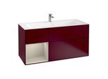 Villeroy und Boch Finion Waschtischunterschrank F060HHHB 119,6x59,1cm, Regal links Sand Matt Lacquer, Peony Matt