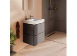 hansgrohe Xilesa E Waschtischunterschrank 54252760 530x470mm, 2 Schubkästen, für Waschtisch, ohne PushOpen, schiefergrau matt