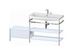 Duravit Happy D.2 Plus Möbelwaschtisch-Kombination HP4848E9797 160 x 49 cm, 2 Hahnlöcher, lichtblau seidenmatt, mit Metallkonsole