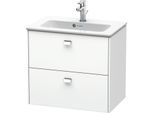 Duravit Brioso Waschtischunterbau BR411001018 620x553 Compact Weiß Matt, 2 Ausz., Griff Chrom