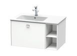Duravit Brioso Waschtischunterbau BR401201018 820x479mm Weiß Matt, Regal links, Griff Chrom