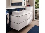 hansgrohe Xilesa E Waschtischunterschrank 54306700 1375 x 550mm, 4 Schubkästen, mit PushOpen, Weiß matt