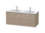 Duravit Brioso Waschtischunterbau BR410601075 1290x553 mm Leinen, 4 Auszüge, Griff Chrom