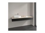 Villeroy und Boch Antao Waschtisch-Unterschrank K15153PD 160x19x50cm, Hahnlochbohrung, Waschbeckenplattenfarbe botticino, black matt lacquer