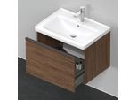 Duravit D-Neo Waschtisch-Unterschrank DE425402121 63,4 x 45,2 cm, Nussbaum Dunkel, wandhängend, 1 Auszug