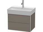 Duravit XSquare Waschtisch-Unterschrank XS416709090 58,4x39,7x39cm, 2 Schubkästen, Flannel Grey seidenmatt