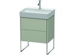 Duravit XSquare Waschtisch-Unterschrank XS444206060 58,4x49,1x46cm, 2 Auszüge, Taupe seidenmatt