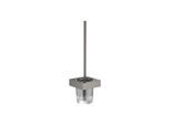 Dornbracht WC-Bürstengarnitur 83900780-99 Wandmodell, Glas aus Kristallglas, matt, Dark Platinum matt