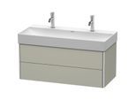 Duravit XSquare Waschtisch-Unterschrank XS416306060 98,4x39,7x46cm, 2 Schubkästen, Taupe seidenmatt