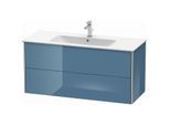 Duravit XSquare Waschtisch-Unterschrank XS417404747 121x56x47,8cm, 2 Schubkästen, Stone Blue hochglanz