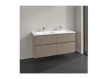 Villeroy und Boch Collaro Waschtischunterschrank C14700VM 126,1x61x48cm, Waschbecken mittig, taupe