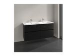 Villeroy und Boch Collaro Waschtischunterschrank C14700VL 126,1x61x48cm, Waschbecken mittig, volcano black