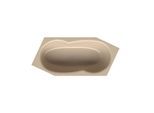 Bette BetteMetric 6-Eck-Badewanne 6841-003 bahamabeige, 206x90x45cm, Fußende links, Überlauf vorne