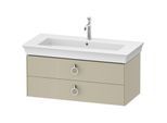 Duravit White Tulip Waschtisch-Unterschrank WT43520H3H3 98,4 x 45,8 cm, Taupe Hochglanz, wandhängend, 2 Schubkästen mit Griff