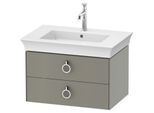 Duravit White Tulip Waschtisch-Unterschrank WT435109292 68,4 x 45,8 cm, Steingrau Seidenmatt, wandhängend, 2 Schubkästen mit Griff
