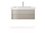 Duravit White Tulip Waschtisch-Unterschrank WT43420H3H3 98,4 x 45,8 cm, Taupe Hochglanz, wandhängend, 2 Schubkästen