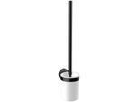 Emco Round Toilettenbürstengarnitur 431513300 Behälter Kunststoff, schwarz, Griff chrom