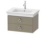 Duravit White Tulip Waschtisch-Unterschrank WT43510H2H2 68,4 x 45,8 cm, Steingrau Hochglanz, wandhängend, 2 Schubkästen mit Griff