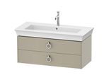 Duravit White Tulip Waschtisch-Unterschrank WT435206060 98,4 x 45,8 cm, Taupe Seidenmatt, wandhängend, 2 Schubkästen mit Griff