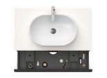 Duravit D-Neo Waschtisch-Unterschrank DE496802222 100 x 55 cm, Weiß Hochglanz, wandhängend, 2 Schubkästen, 1 Konsolenplatte