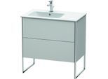 Duravit XSquare Waschtisch-Unterschrank XS445003939 81x59,2x47,8cm, 2 Auszüge, Becken links, Nordic weiß seidenmatt