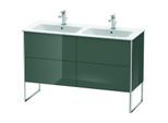 Duravit XSquare Waschtisch-Unterschrank XS444903838 128x59,2x47,8cm, 4 Auszüge, Dolomiti Grey hochglanz