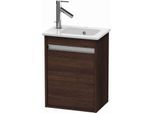 Duravit Ketho Waschtisch-Unterschrank KT6417R5353 40x28,5x55cm, wandhängend, Tür rechts, kastanie dunkel