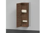 Duravit D-Neo Halbhochschrank DE1318L2121 40 x 24 cm, Nussbaum Dunkel, 1 Türe, links, 4 Glasfachböden