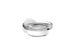 Emco Round Seifenhalter 433013900 weiss, Schale Kristallglas klar, in Halter