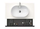 Duravit D-Neo Waschtisch-Unterschrank DE494802222 100 x 55 cm, Weiß Hochglanz, wandhängend, 1 Auszug, 1 Konsolenplatte