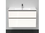 Duravit D-Neo Waschtisch-Unterschrank DE436302222 101 x 46,2 cm, Weiß Hochglanz, wandhängend, 1 Schubkasten, 1 Auszug