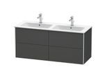 Duravit XSquare Waschtisch-Unterschrank XS417504949 128x56x47,8cm, 4 Schubkästen, Graphit matt