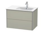 Duravit XSquare Waschtisch-Unterschrank XS417706060 81x56x47,8cm, 2 Schubkästen, Becken rechts, Taupe seidenmatt